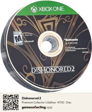 Dishonored 2 Xbox One, NTSC disc