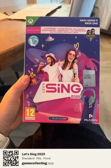 Let's Sing 2025 Xbox Series X, PAL box front