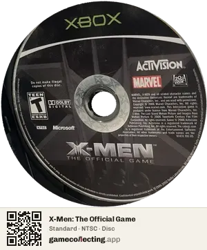 X-Men: The Official Game Xbox, NTSC disc