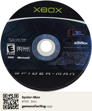 Spider-Man Xbox, NTSC disc