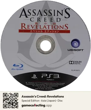 Assassin's Creed: Revelations PlayStation 3, Asia disc