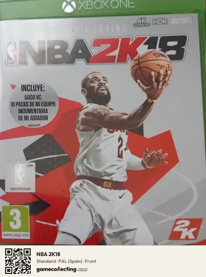 NBA 2K18 Xbox One, Spain box front