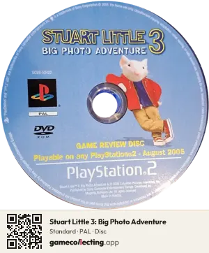 Stuart Little 3: Big Photo Adventure PlayStation 2, PAL disc
