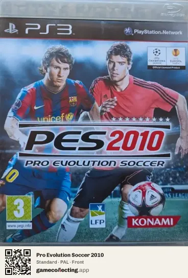 Pro Evolution Soccer 2010 PlayStation 3, PAL box front