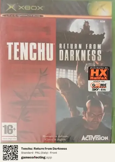 Tenchu: Return from Darkness Xbox, Italy box front