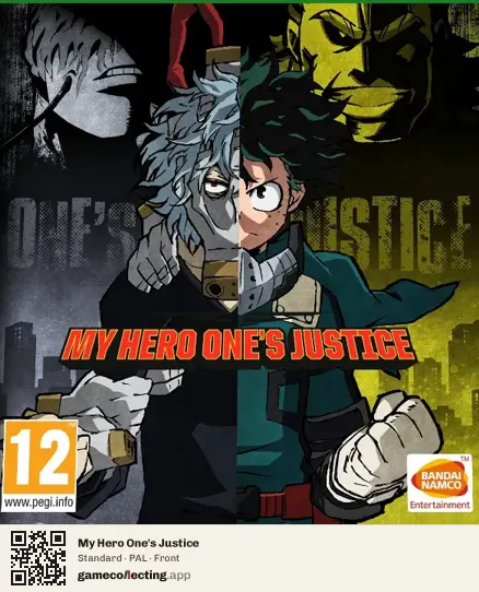 My Hero One's Justice Xbox One, PAL box front