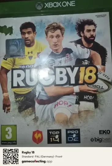 Rugby 18 Xbox One, Germany box front
