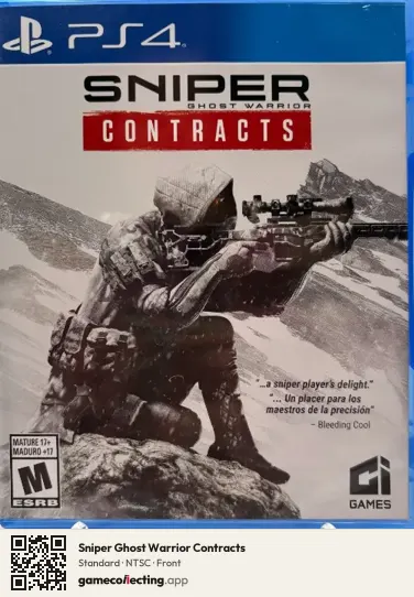 Sniper Ghost Warrior Contracts PlayStation 4, NTSC box front