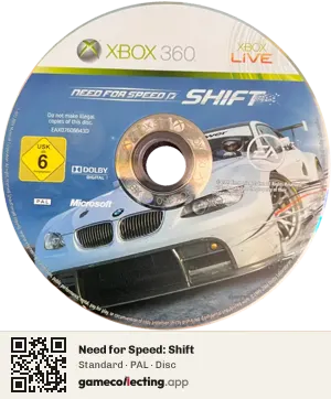 Need for Speed: Shift Xbox 360, PAL disc