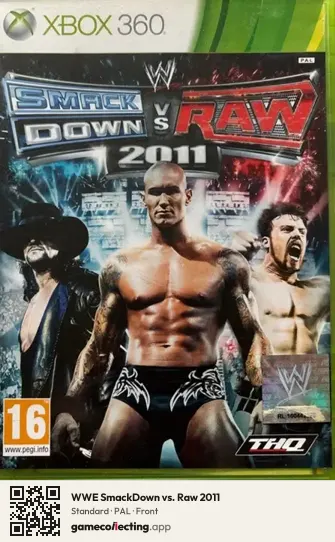 WWE SmackDown vs. Raw 2011 Xbox 360, PAL box front