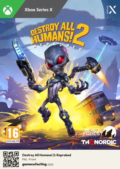 Destroy All Humans! 2: Reprobed Xbox Series X, PAL box front