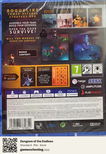 Dungeon of the Endless PlayStation 4, PAL box back