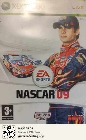NASCAR 09 Xbox 360, PAL box front