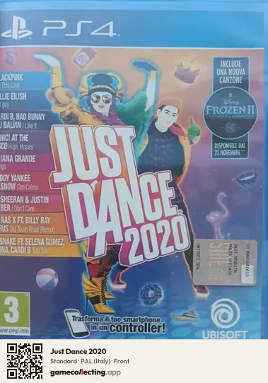 Just Dance 2020 PlayStation 4, Italy box front