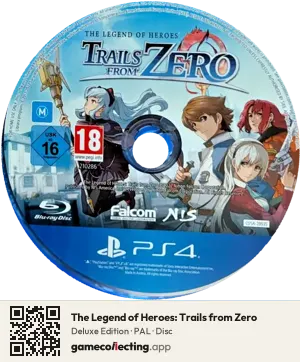 The Legend of Heroes: Trails from Zero PlayStation 4, PAL disc