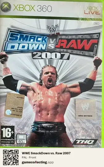 WWE SmackDown vs. Raw 2007 Xbox 360, PAL box front