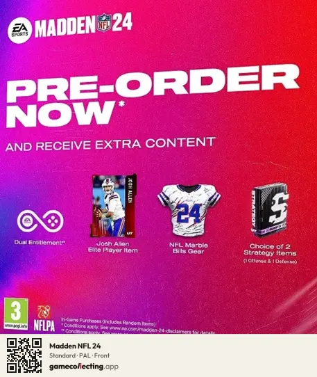 Madden NFL 24 Xbox Series X, PAL box front