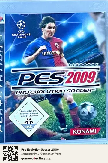 Pro Evolution Soccer 2009 PlayStation 3, Germany box front