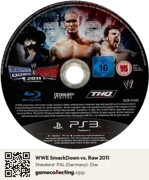 WWE SmackDown vs. Raw 2011 PlayStation 3, PAL disc