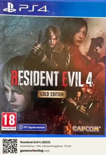Resident Evil 4 (2023) PlayStation 4, United Kingdom box front