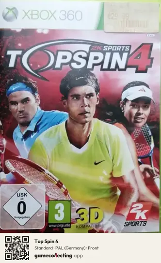 Top Spin 4 Xbox 360, Germany box front