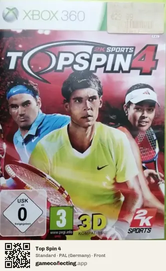 Top Spin 4 Xbox 360, Germany box front