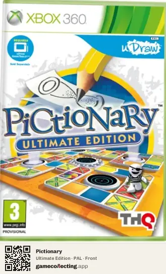 Pictionary Xbox 360, PAL box front