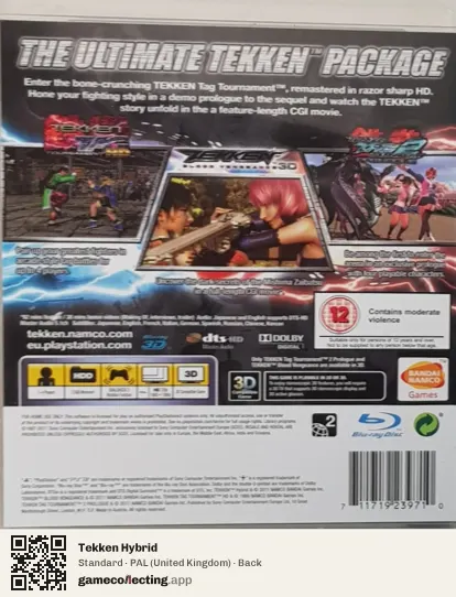 Tekken Hybrid PlayStation 3, United Kingdom box back
