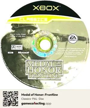 Medal of Honor: Frontline Xbox, PAL disc