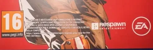 Apex Legends, the USK square on its front
