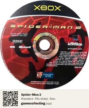 Spider-Man 2 Xbox, PAL disc