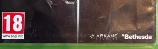 Dishonored 2, the PEGI square on its front