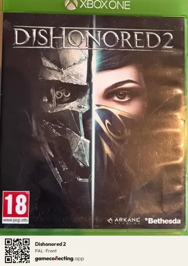 Dishonored 2 Xbox One, PAL box front