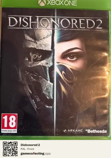 Dishonored 2 Xbox One, PAL box front