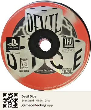 Devil Dice PlayStation, NTSC disc