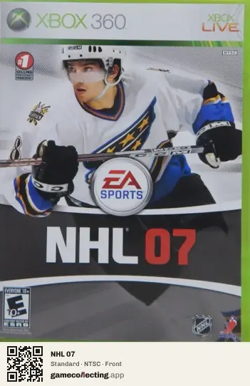 NHL 07 Xbox 360, NTSC box front