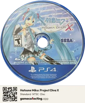 Hatsune Miku: Project Diva X PlayStation 4, NTSC disc