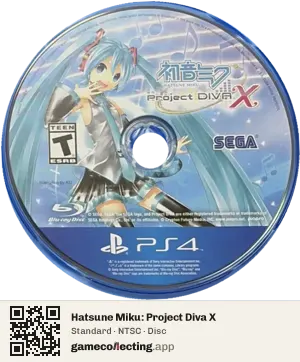 Hatsune Miku: Project Diva X PlayStation 4, NTSC disc