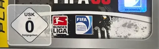 FIFA 08, the USK square on its front
