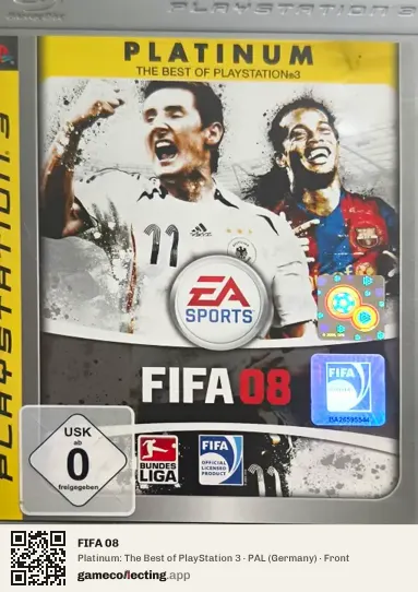 FIFA 08 PlayStation 3, Germany box front