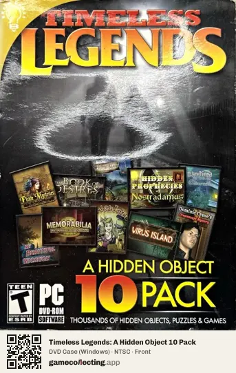 Timeless Legends: A Hidden Object 10 Pack Computer, NTSC box front