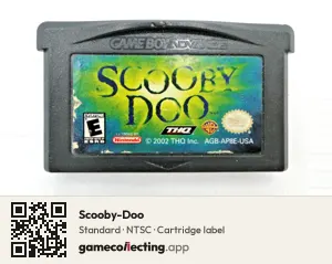 Scooby-Doo Game Boy Advance, NTSC cartridge label