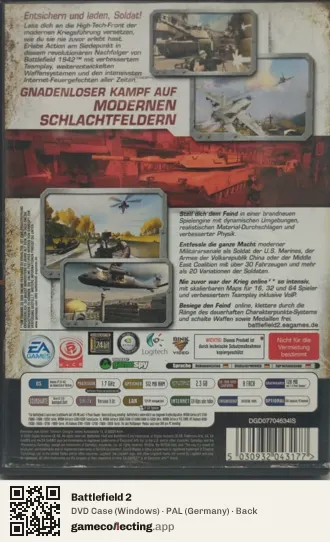 Battlefield 2 Computer, Germany box back