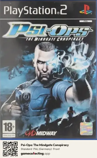 Psi-Ops: The Mindgate Conspiracy PlayStation 2, Germany box front
