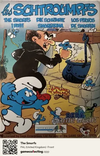 The Smurfs Sega Game Gear, United Kingdom box front