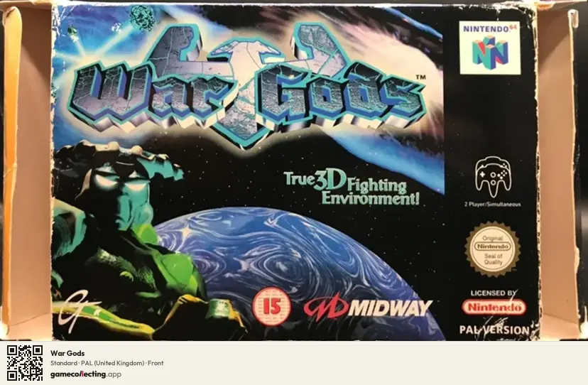 War Gods Nintendo 64, United Kingdom box front