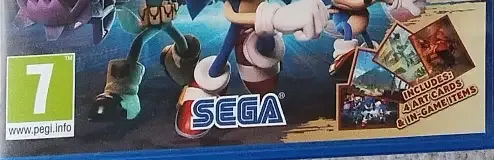 Sonic Forces, the PEGI square on its front