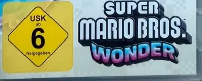 Super Mario Bros. Wonder, the USK square on its front