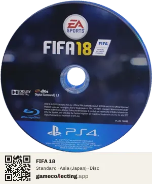FIFA 18 PlayStation 4, Asia disc