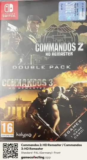Commandos 2: HD Remaster / Commandos 3: HD Remaster Nintendo Switch, Germany box front